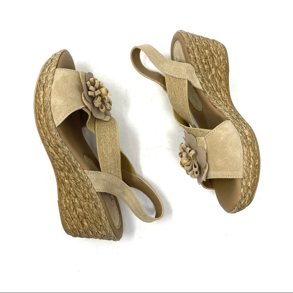 Azura by Spring Step Ruby Mae floral wedge sandals - Picture 7 of 8